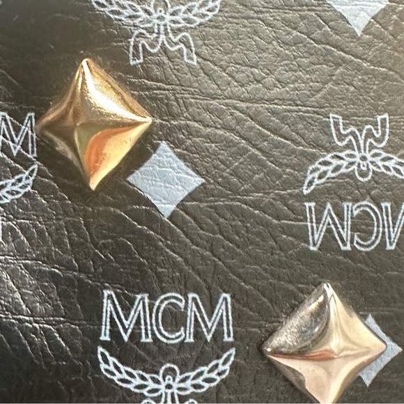 MCM Studded Backpack, Coated Canvas Leather, One Size - Picture 14 of 17